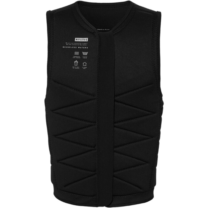 2024 Mystic Hombres Outlaw Front Zip Chaleco Wake Impact 35005.240226 - Black